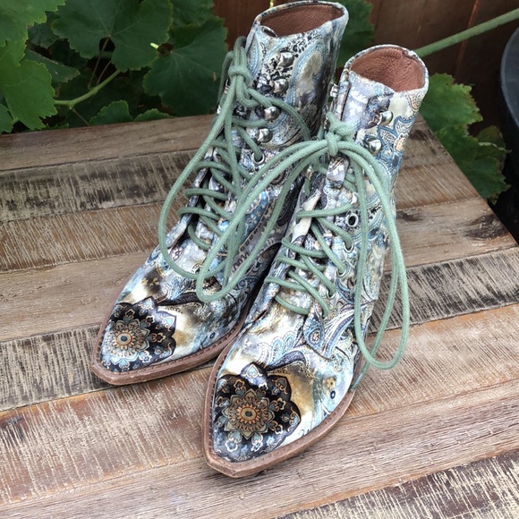 Jeffrey Campbell elmcroft velvet tapestry boots size 5 women’s - Picture 3 of 8